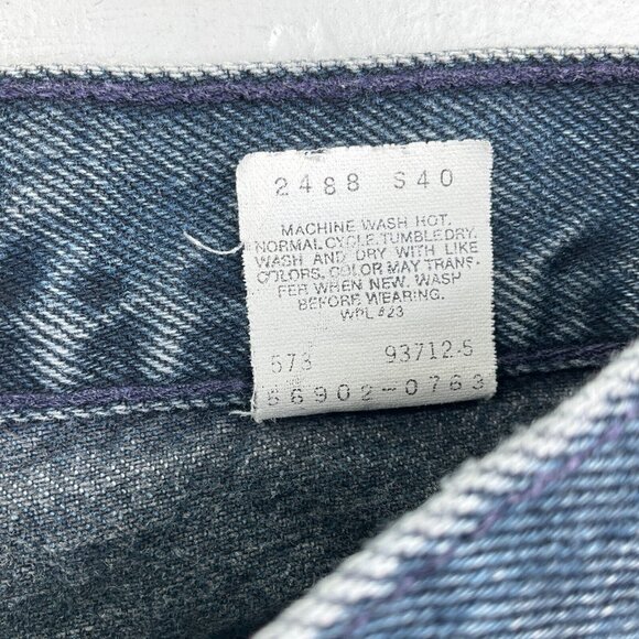 Levis 900 Jeans‎ Women 10 26Wx30L Blue Taper Red Bat Wing Cotton Denim USA VTG - Picture 7 of 14